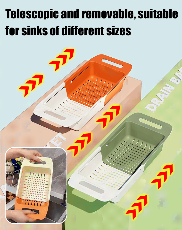 Double-Layer Retractable Drain Basket