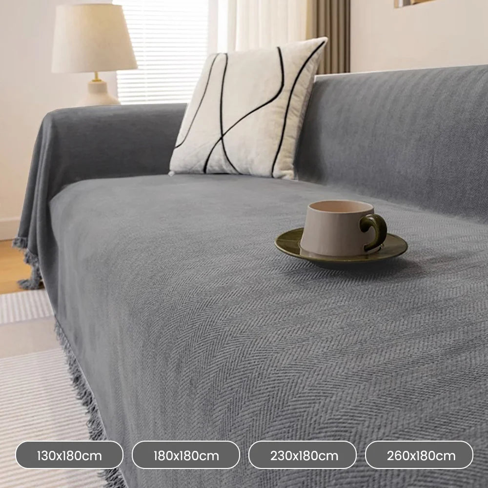 Herringbone Chenille Sofa Cover