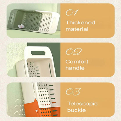 Double-Layer Retractable Drain Basket