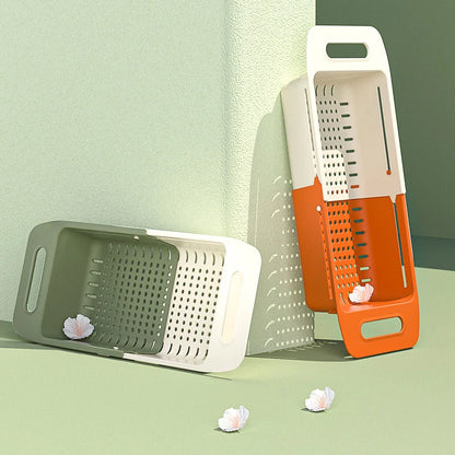 Double-Layer Retractable Drain Basket