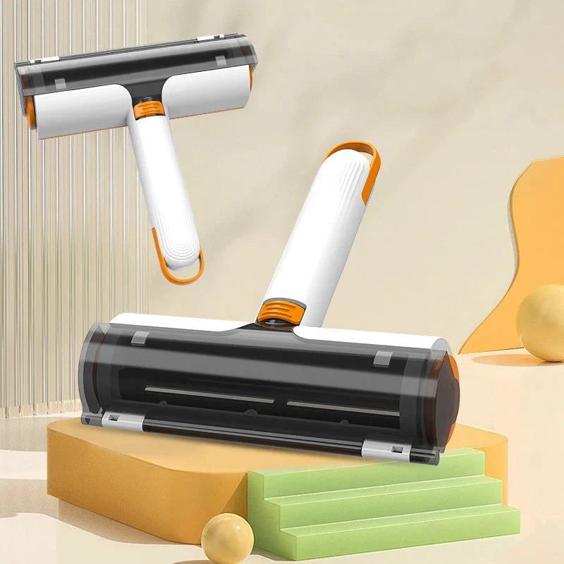 Pet Hair Removal Roller with Collection Compartment