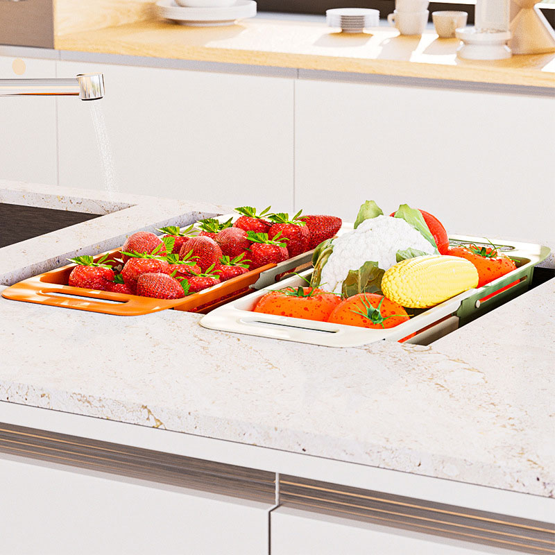 Double-Layer Retractable Drain Basket