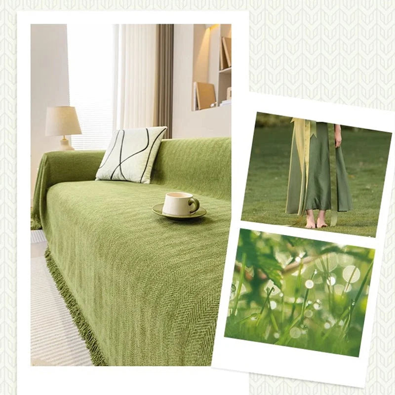 Herringbone Chenille Sofa Cover