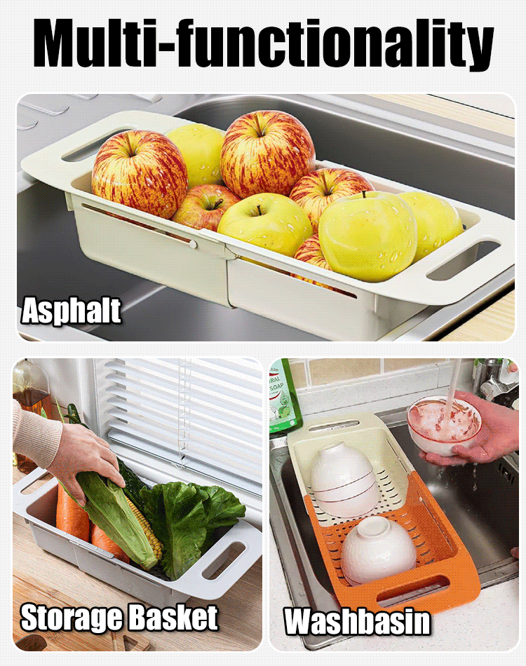 Double-Layer Retractable Drain Basket